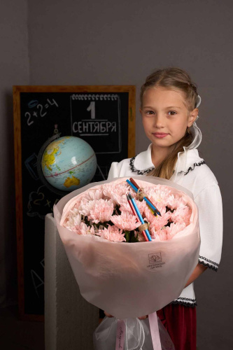 Букет" Первоклашка" с хризантемой арт 15238Дв